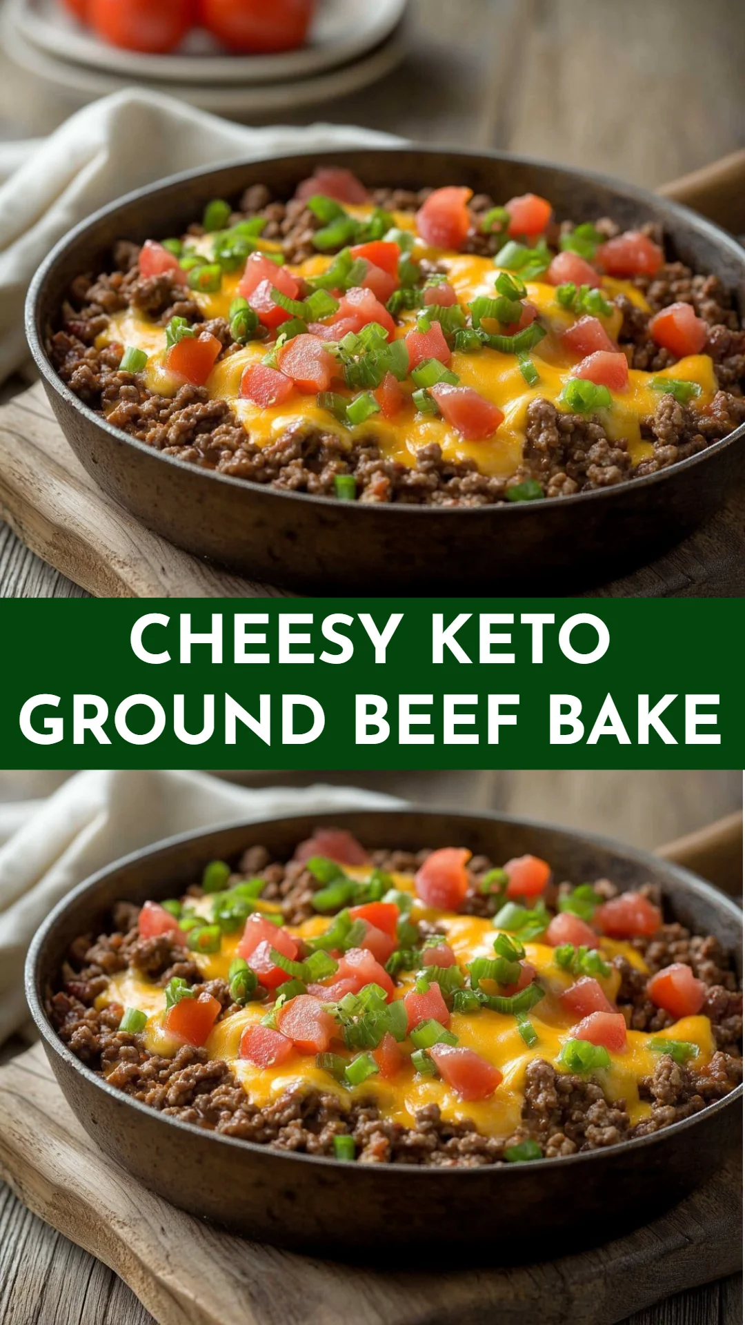 Cheesy Keto Ground Beef Bake