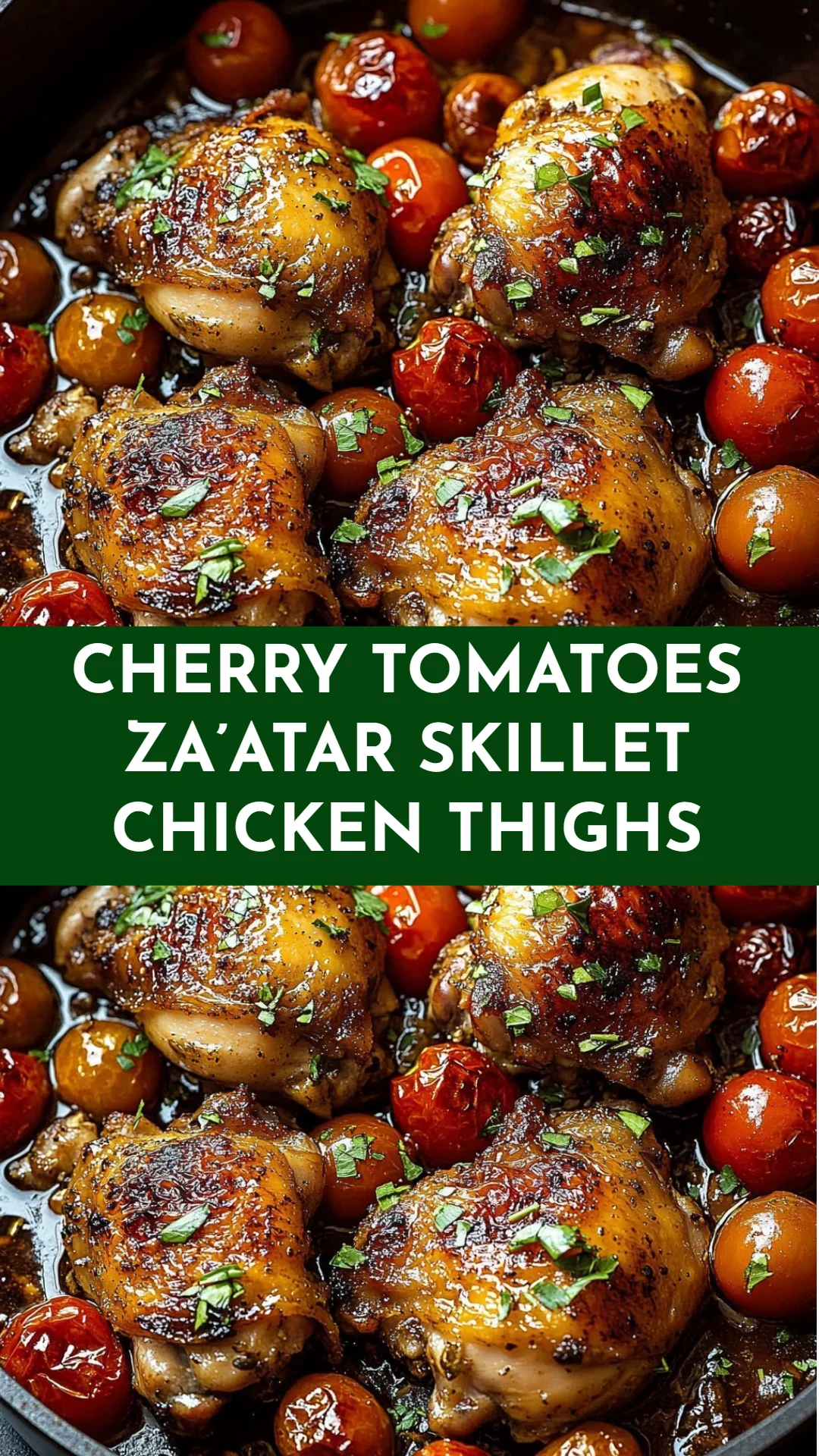 Cherry Tomatoes Za’atar Skillet Chicken Thighs