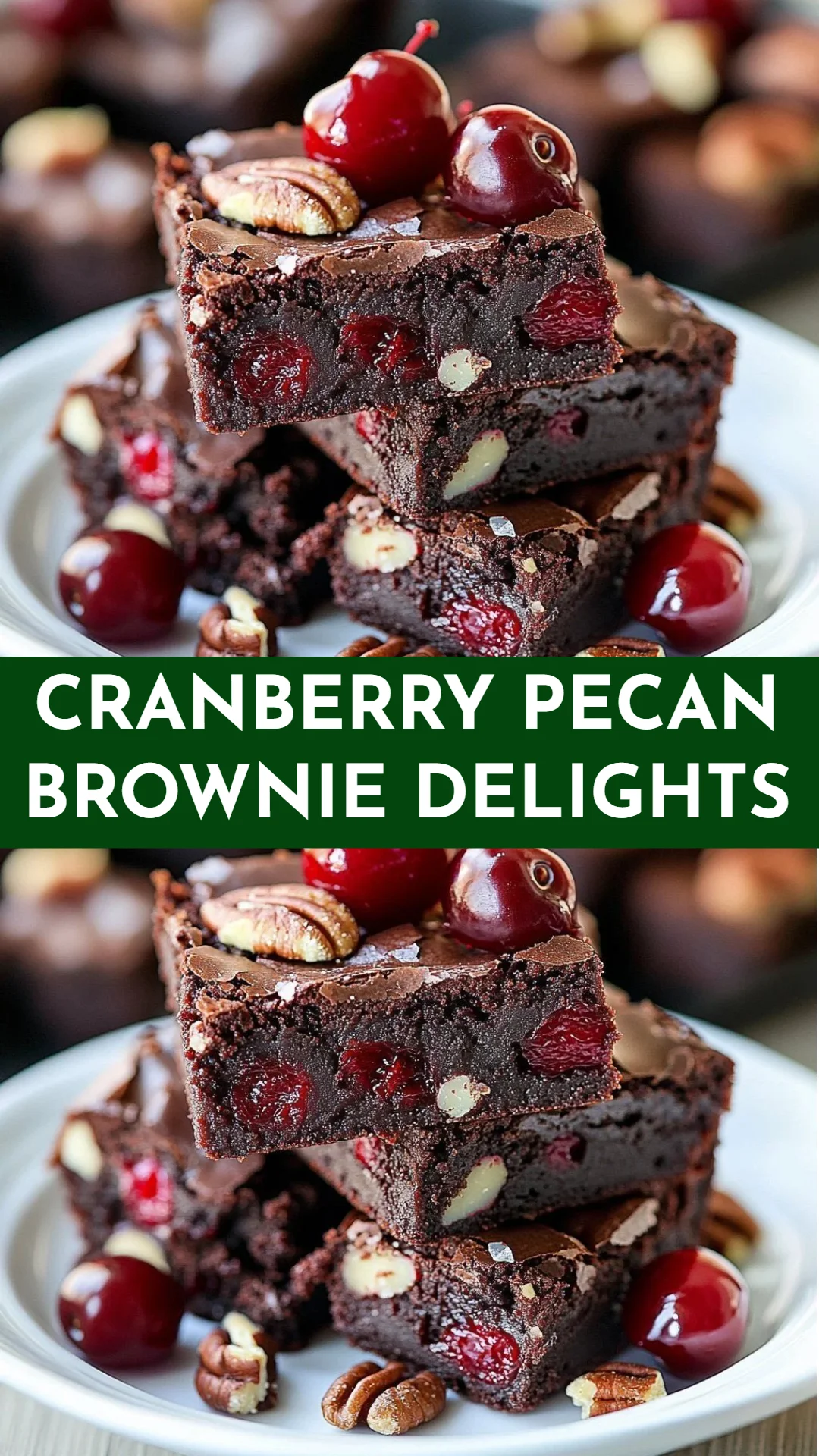 Cranberry Pecan Brownie Delights