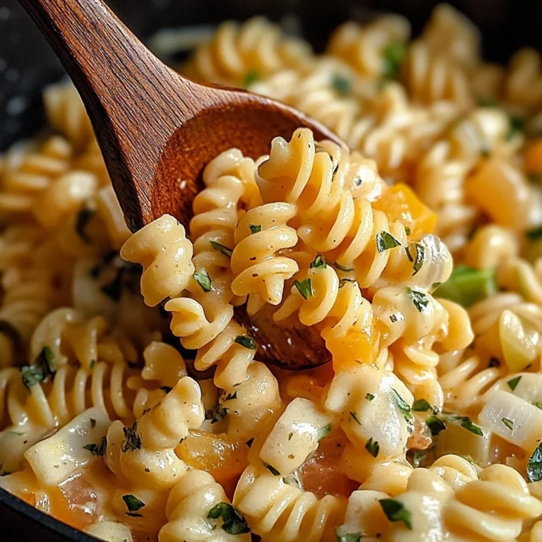 Creamy dill pickle pasta salad with fresh herbs and pickles