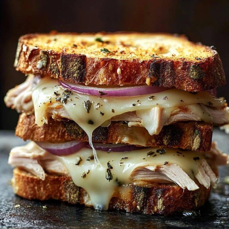Dijon Turkey Melt Sandwich with melted cheese and fresh ingredients