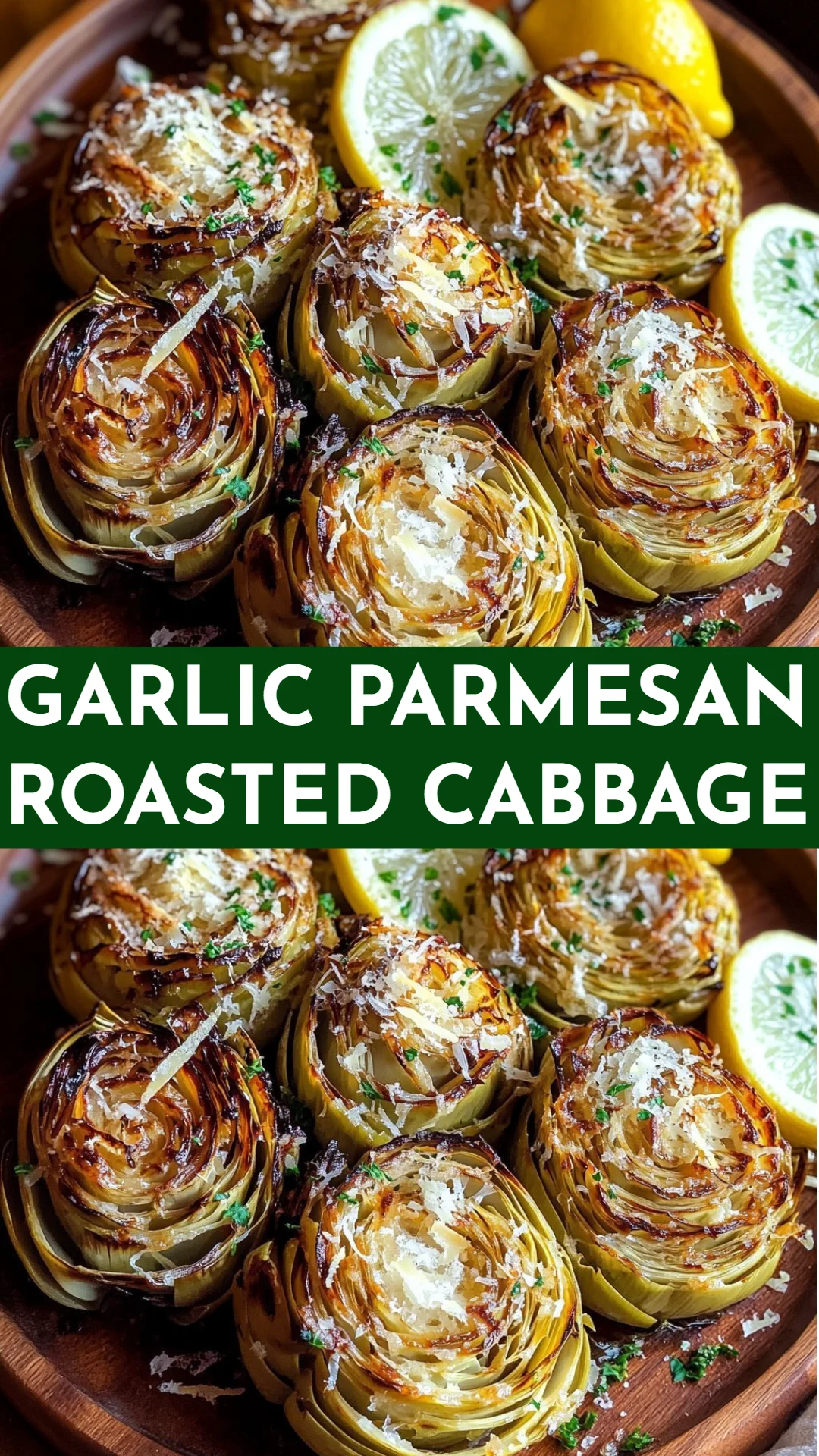 Garlic Parmesan Roasted Cabbage