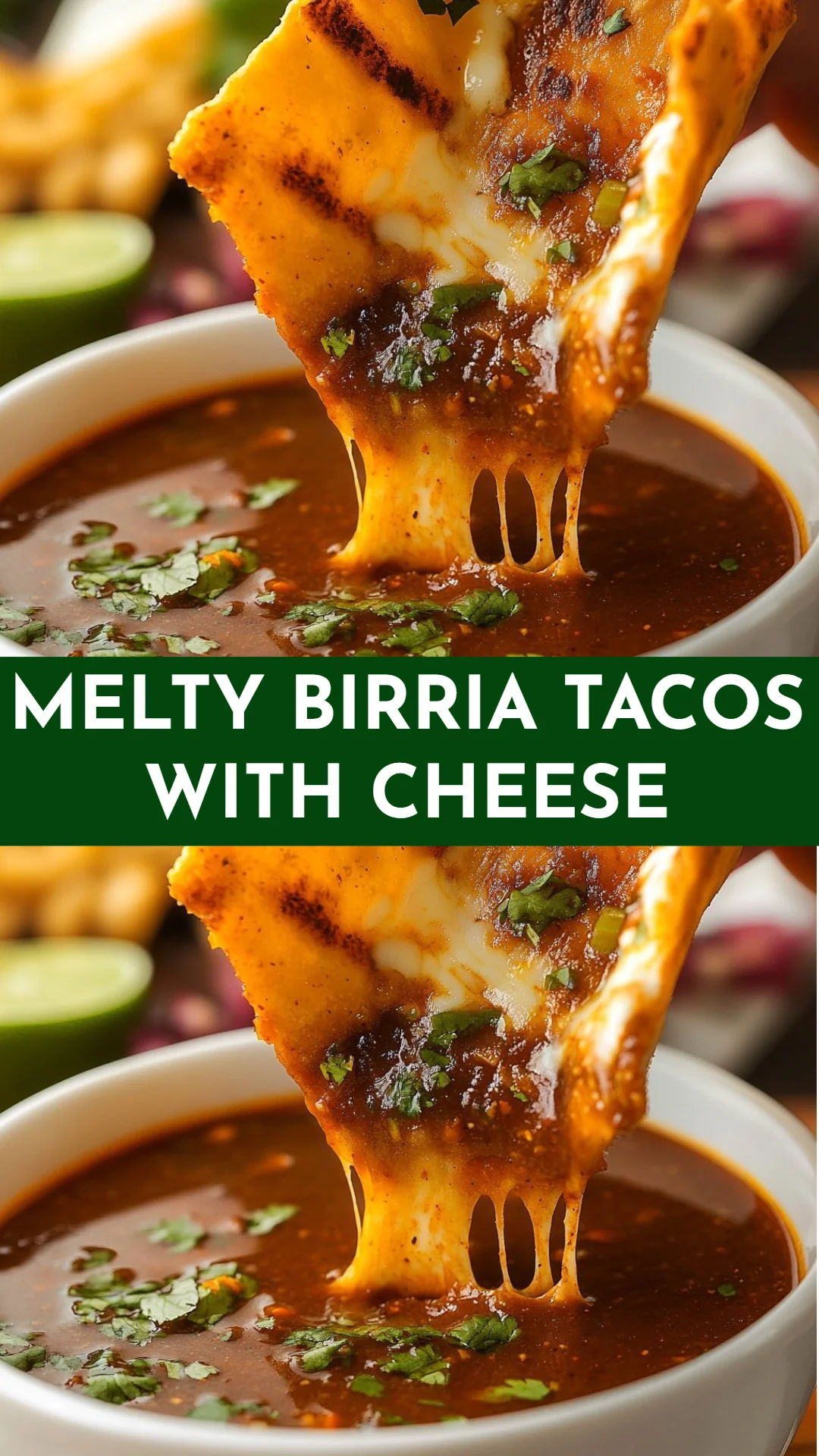 Melty Birria Tacos with Cheese