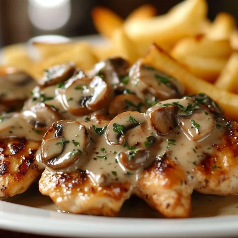 Delicious smothered chicken dish served at Texas Roadhouse